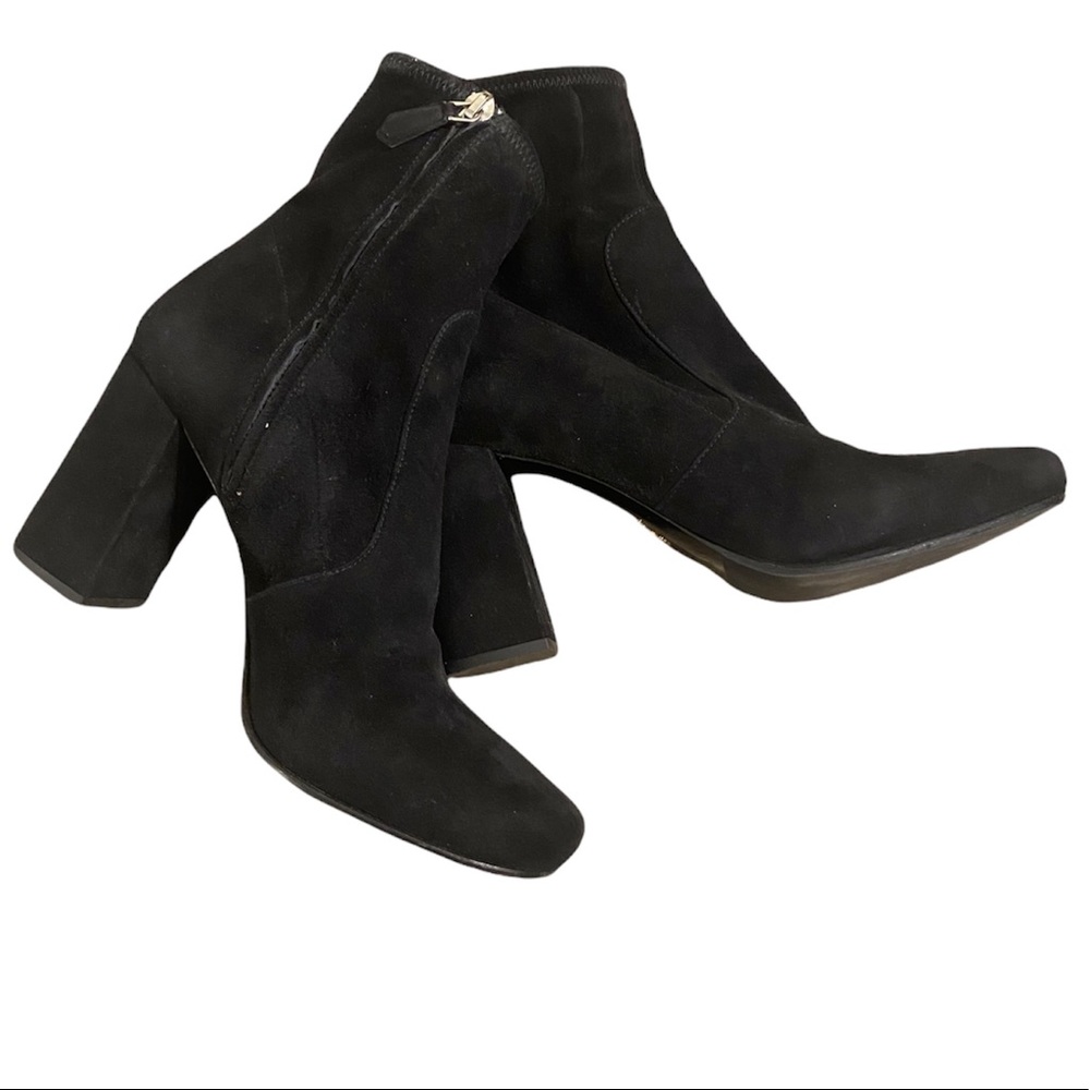 Gently Worn Black Prada Booties Size 38 1/2